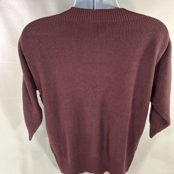 SOHO NEW YORK AND COMPANY SWEATER TOP WOMENS MEDIUM RED 3/4 SLEEVE NWT NEW - Picture 9 of 13